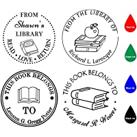 Sellos Personalizados-Sellos Personalizable-Diámetro 40 mm-Libro redondo-aula-biblioteca-sello del maestro
